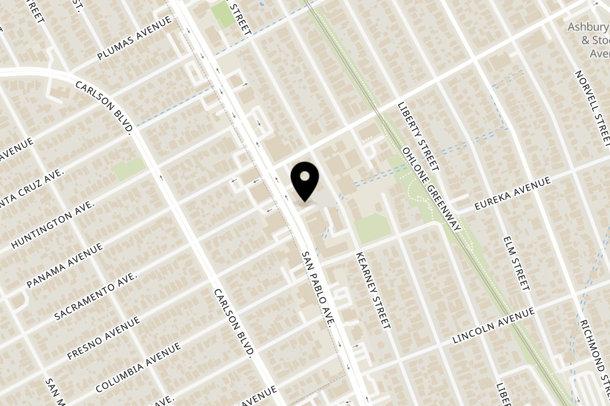 Map showing the location of Guru Curry House (El Cerrito) on 10350 San Pablo Ave in El Cerrito